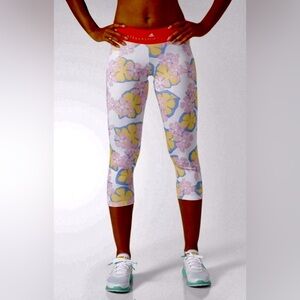 Adidas by Stella McCartney STELLASPORT 3/4 Hawaii Floral Tights Women’s Size S